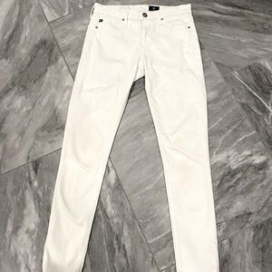 AG white denim skinny jeans. Size 25. I wear white after Labor Day 😊